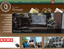 Tablet Screenshot of cityofhernando.org